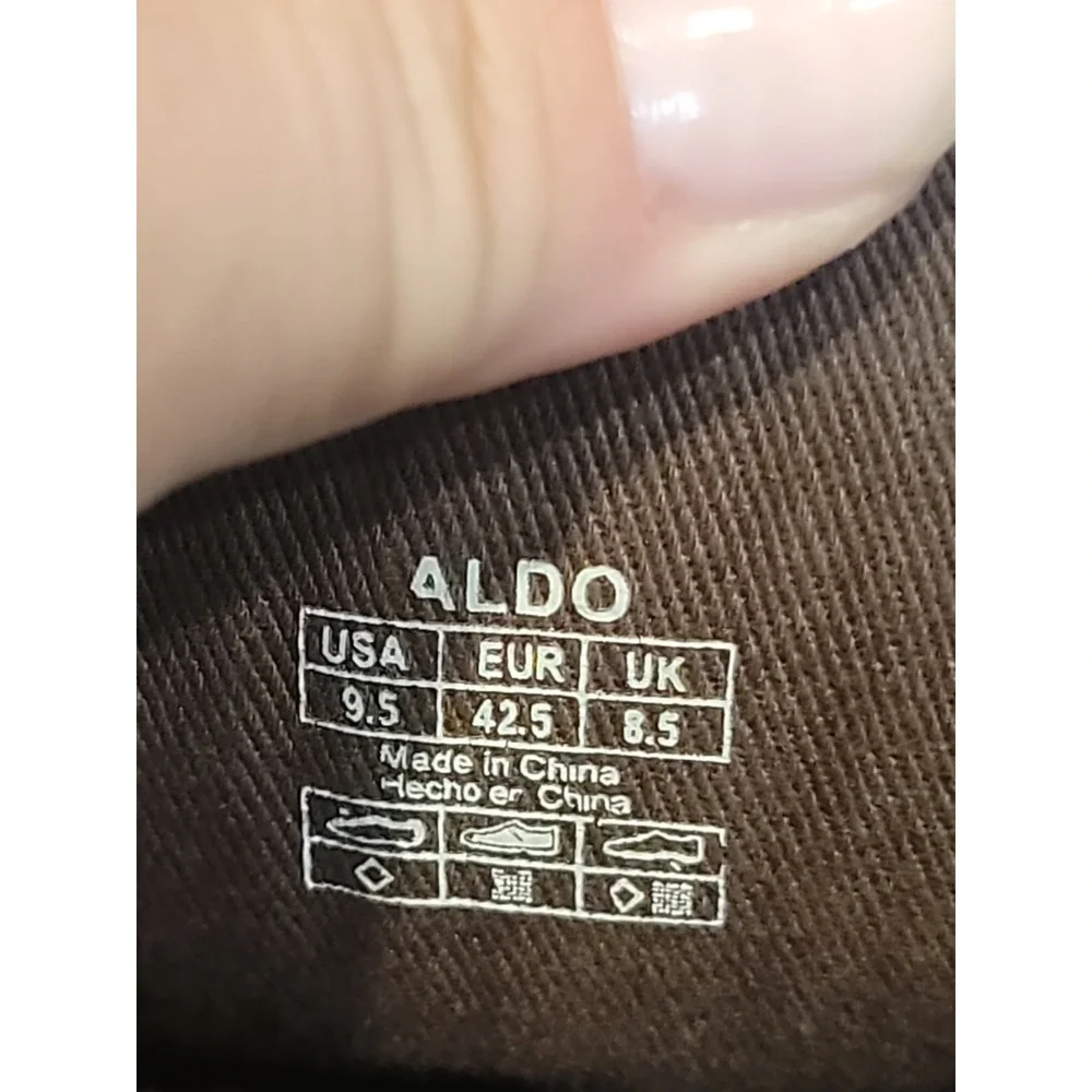 Aldo Men's Genuine Leather Slip On Sandals Slides Brown Size US 9.5
